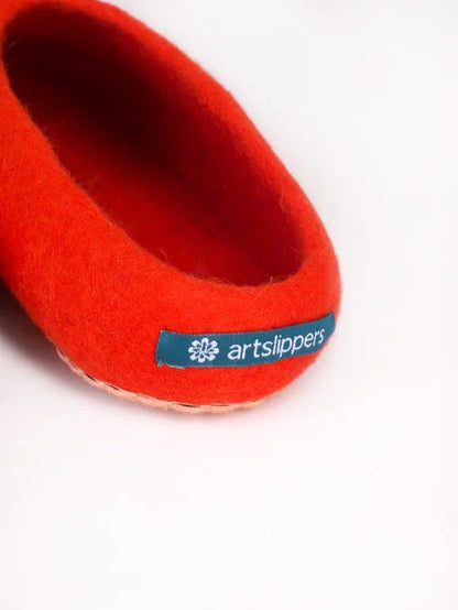 ArtSlippers Faitrade Filzpantoffeln aus Kirgisistan Rot