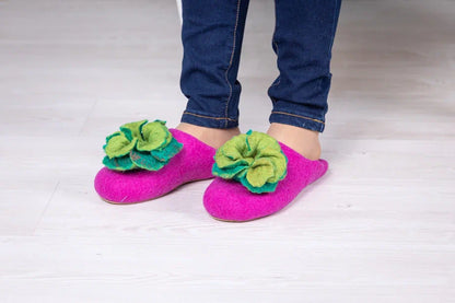 ArtSlippers Faitrade Filzpantoffeln aus Kirgisistan Rosa