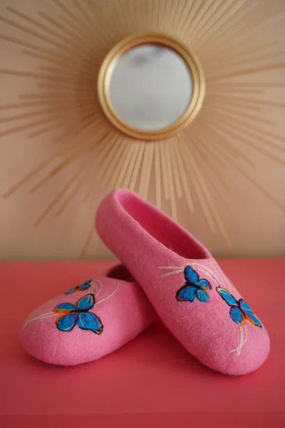 ArtSlippers Faitrade Filzpantoffeln aus Kirgisistan Rosa