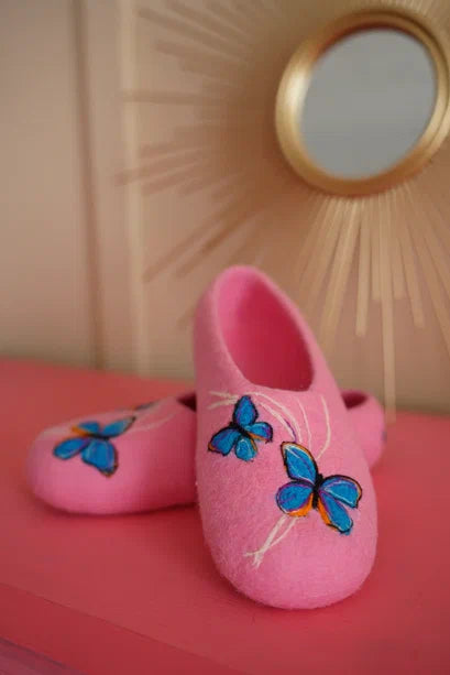 ArtSlippers Faitrade Filzpantoffeln aus Kirgisistan Rosa