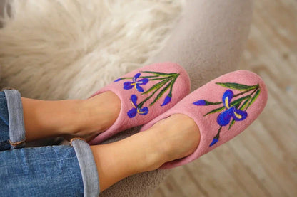 ArtSlippers Faitrade Filzpantoffeln aus Kirgisistan Rosa