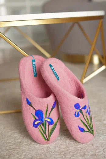 ArtSlippers Faitrade Filzpantoffeln aus Kirgisistan Rosa