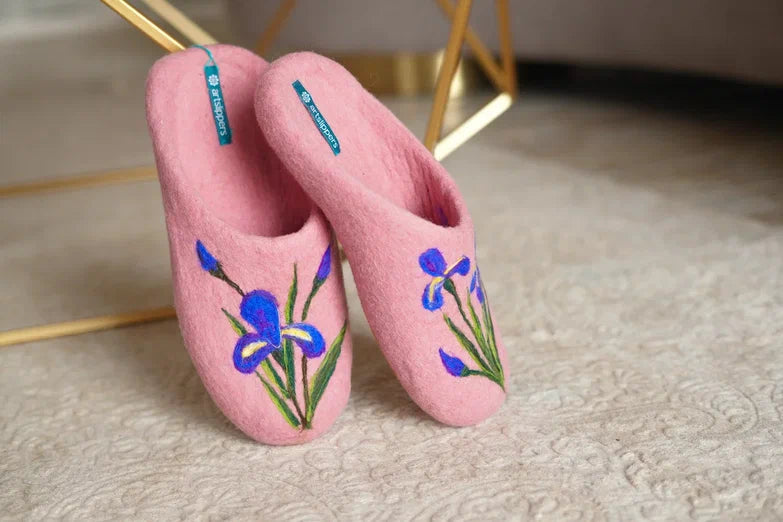 ArtSlippers Faitrade Filzpantoffeln aus Kirgisistan Rosa