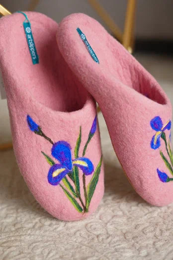 ArtSlippers Faitrade Filzpantoffeln aus Kirgisistan Rosa