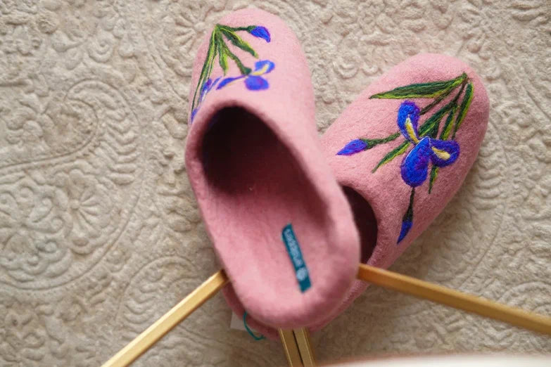 ArtSlippers Faitrade Filzpantoffeln aus Kirgisistan Rosa