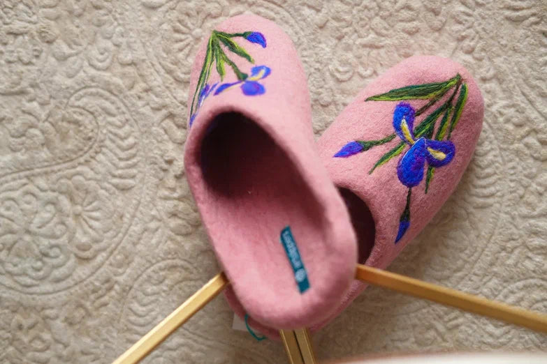 ArtSlippers Faitrade Filzpantoffeln aus Kirgisistan Rosa