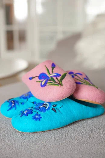 ArtSlippers Faitrade Filzpantoffeln aus Kirgisistan Rosa