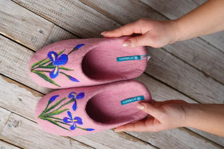 ArtSlippers Faitrade Filzpantoffeln aus Kirgisistan Rosa