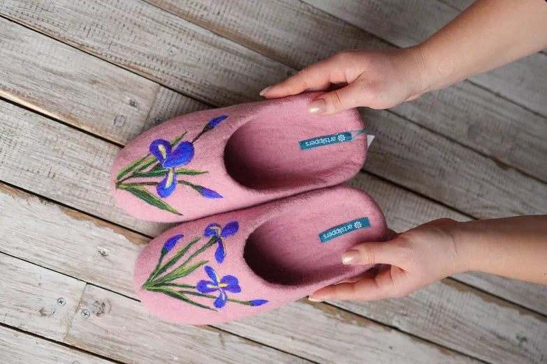 ArtSlippers Faitrade Filzpantoffeln aus Kirgisistan Rosa