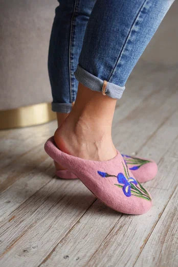 ArtSlippers Faitrade Filzpantoffeln aus Kirgisistan Rosa