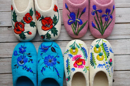 ArtSlippers Faitrade Filzpantoffeln aus Kirgisistan Rosa