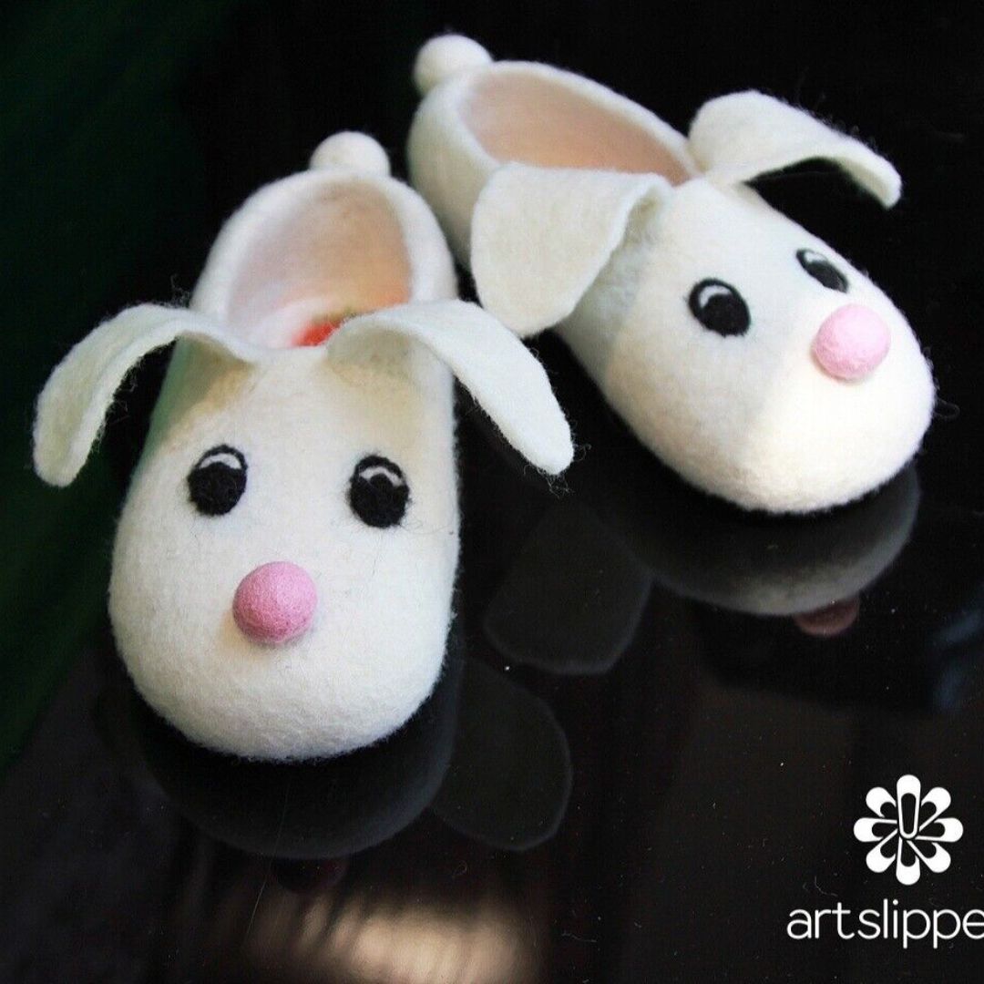 Children's felt slippers Bunny